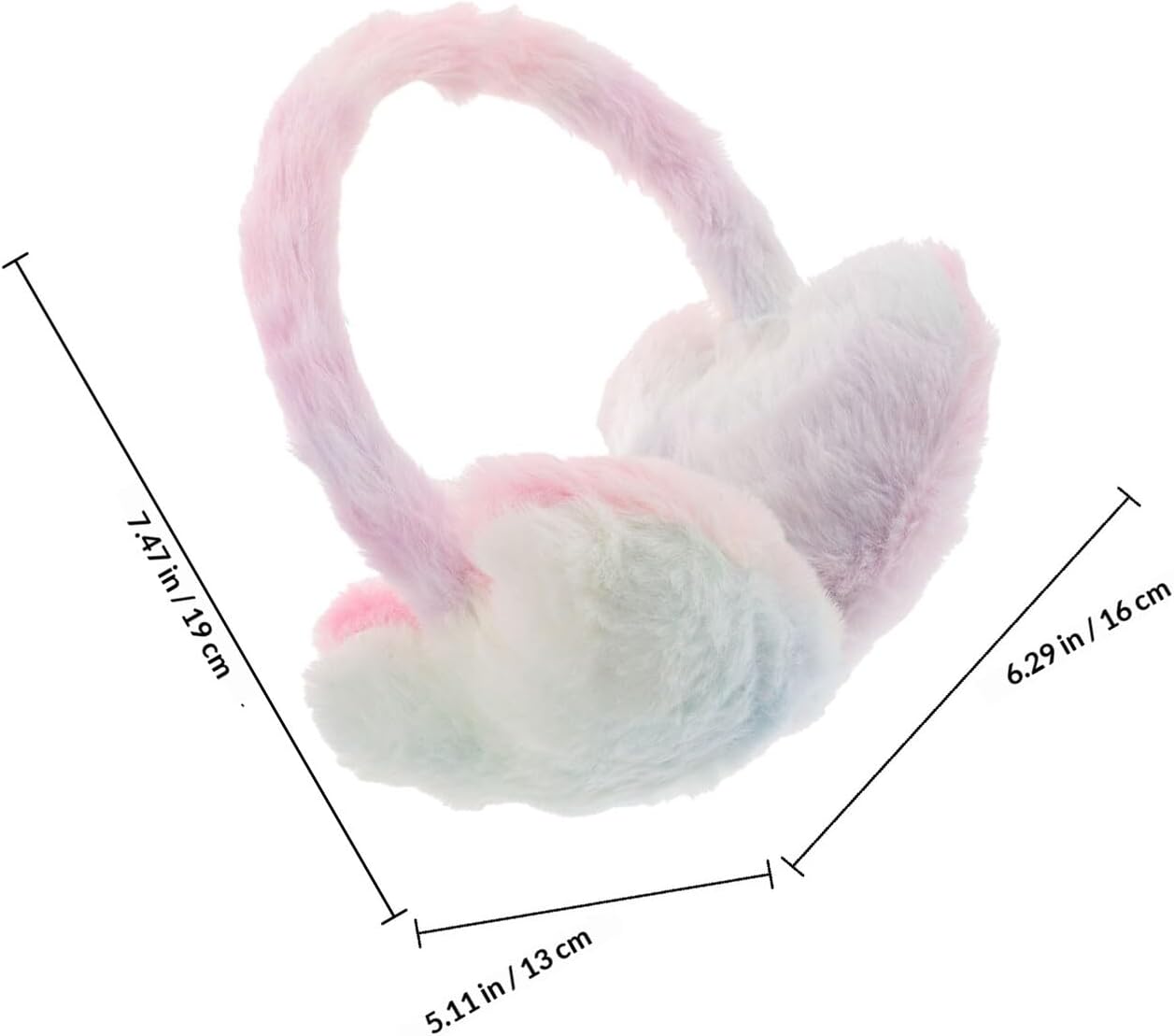 Foldable Plush Ear Muffs Women Winter Outdoor Ear Warmers Soft Fleece Covers Cold Weather Protection