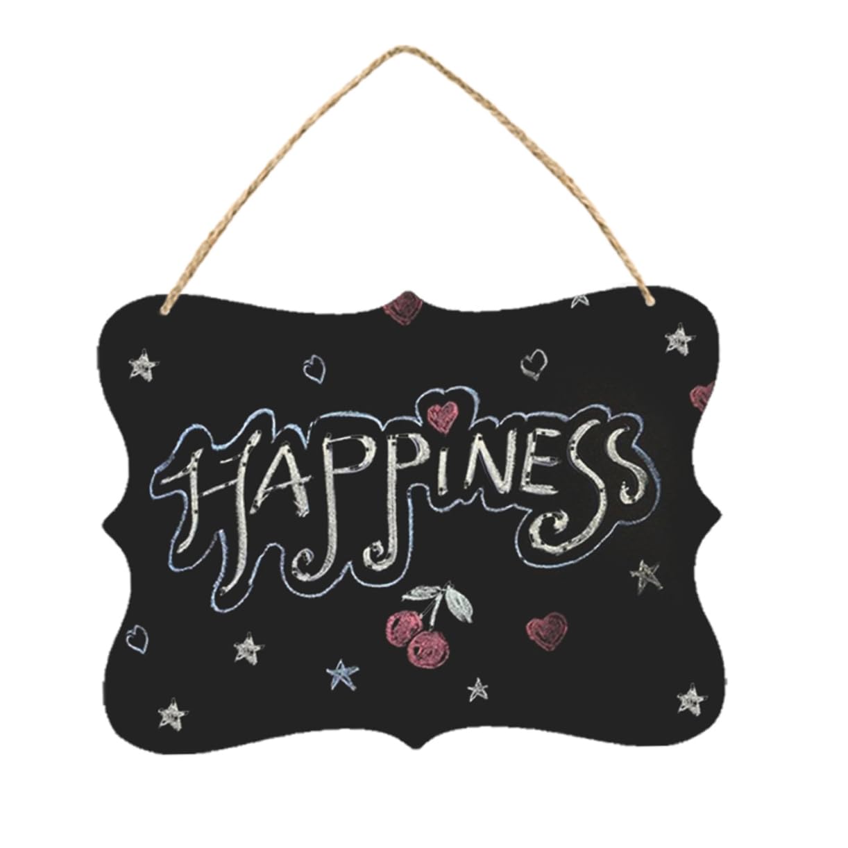 DOITOOL 2pcs Blackboard Decoration Hanging Sign Hanging Chalkboard Signs Black Board Outdoor Chalkboard Chalk Board Wall Decorations Sided Double Garden Blackboard Pendant