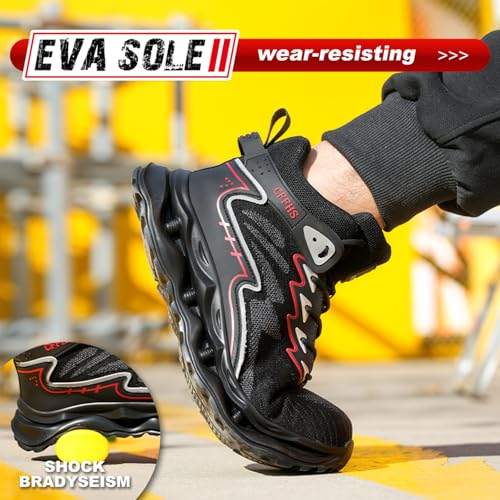 Nutropa Steel Toe Shoes for Men Women Work Safety Footwear Lightweight Breathable Comfortable Industrial Construction Sneakers3