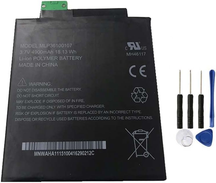 Replacement Tablet MLP36100107 Battery for McNair VERIZON Ellipsis 8 8",Ellipsis Kids, Ellipsis Kids LTE, QTAQZ3, QTAQZ3KID