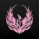 Animals Birds Various sizes Decals Decal Phoenix Rising from The Fire Tablet Laptop Weat Pink (5 X 4
