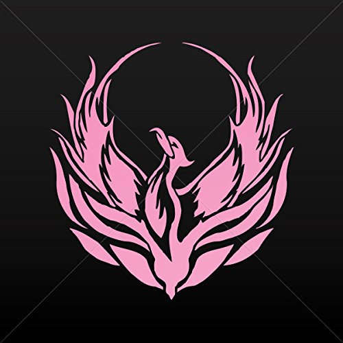 Animals Birds Various Sizes Decals Decal Phoenix Rising From The Fire Tablet Laptop Weat Pink (5 X 4.74 Inches) #TOP1