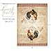 maiiooliwe 4 Pcs Kitchen Towels Decorative Set Chicken Rooster Dish Towels, Vintage Rustic Tea Cloth Decor, 27.5x20 Inch Farmhouse Absorbent Decoration Hand Towels (Rooster)
