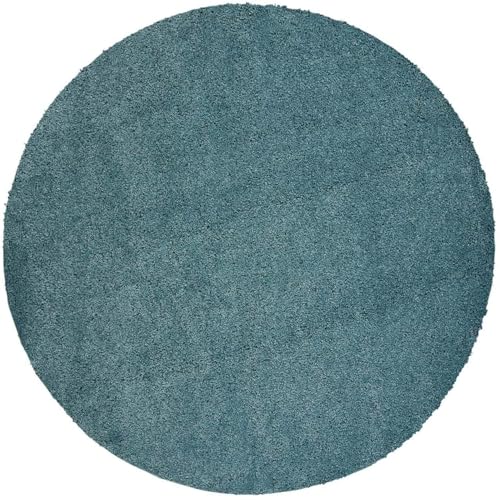 Image of Plain Rugs and Carpet and Carpets for Hall and Drawing Room 6x6 Round Light Blue Color