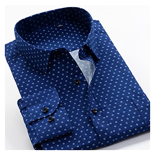 6XL 7XL 8XL 9XL 10xl Taille survolée Homme Chemise à Manches Longues à Manches Longues à Manches géométriques Casual (Color : 226077, Size : 7XL Or 47) Cover