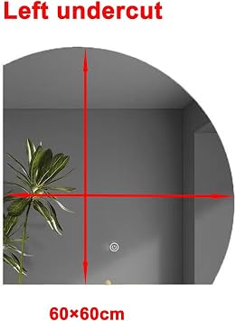Half Circle Mirror, Semi Circle Mirror with Lights, Smart Mirror Bathroom, Large Irregular Frameless Vanity Mirror 3-Color Dimmable 60 cm