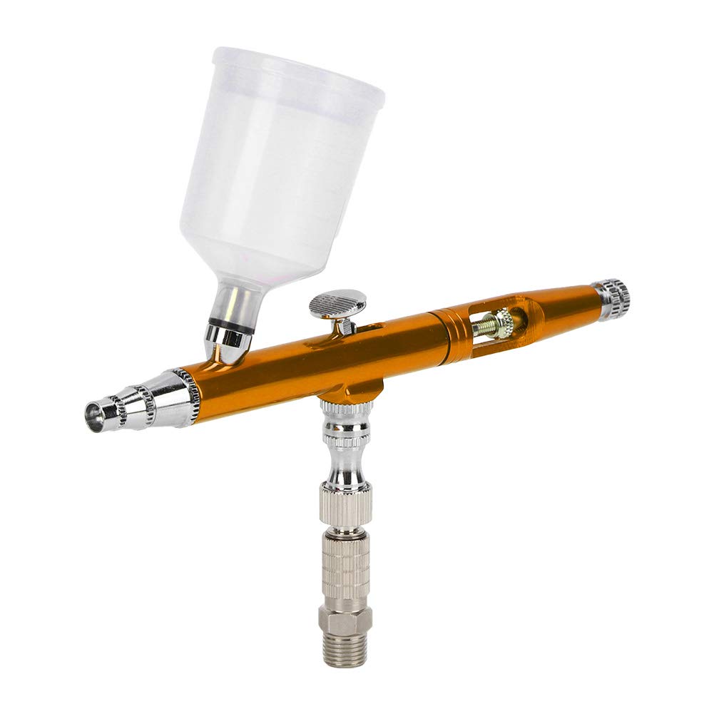 Pistola de aerógrafo de pintura Fdit color dorado para publicidad y retoque