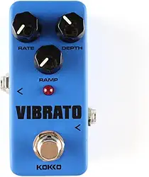 KOKKO Mini Pedal De Efeitos Para Guitarra Vibrato - Processador Som Com Tradicionais, Acessório Portátil Baixo E Fvb2