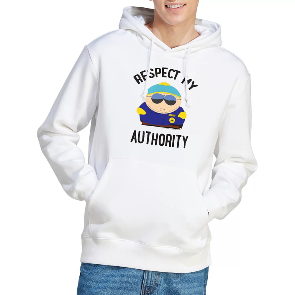 South Park Unisex White Respect Hoodie, X-Large