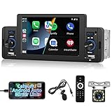 【Universelles 1-Din-Autoradio】 Dieses MP5-Autoradio verfügt über einen 5-Zoll-Full-HD-Touchscreen, unterstützt das 1080P-Videoformat, unterstützt AUX-Wiedergabe, Bluetooth und 7-Farben-Hintergrundbeleuchtung. Mit dem hochwertigen digitalen Stereo-UKW-Radio können Sie jederzeit und überall Musik, Videos, Nachrichten und Verkehrsinformationen genießen. Die 1-DIN-Autoradio-Einbaugröße: 178 * 50 mm