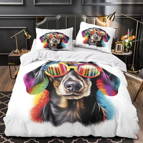 Parure de lit hypoallergénique avec fermeture éclair microfibre douce