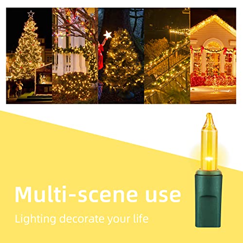 Guirlande lumineuse mini 300 L finition soignee eclairage vert et jaune fixe - 3
