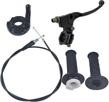 7/8" Handlebar Clutch Brake Lever and 48" Throttle Cable Kit for Coleman CT200U for Trail MB165 MB200 - Mini Bike Throttle Handle Grips Set for Predator 212cc 196cc 6.5hp Engine Parts