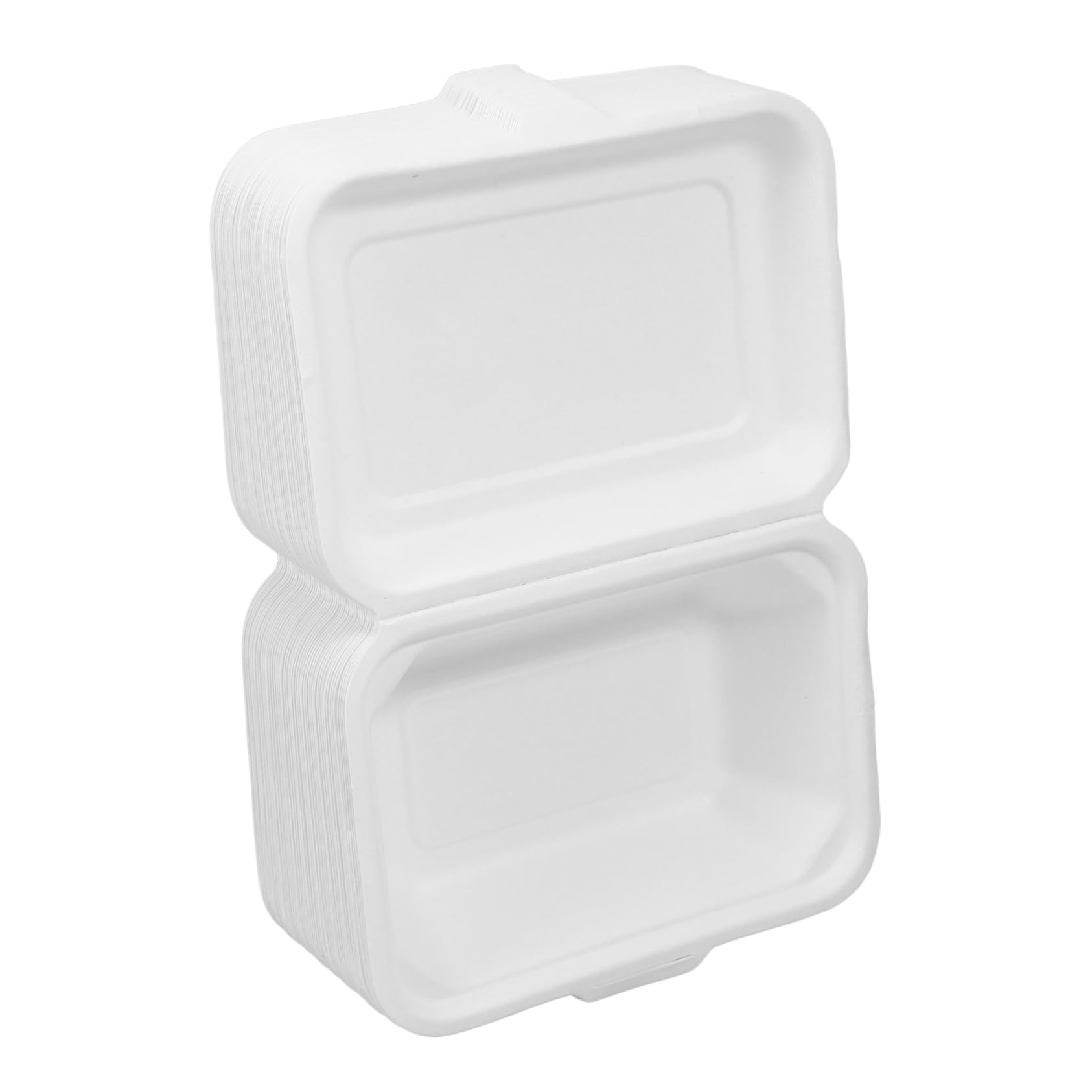 Einweg Lebensmittelbox aus Papier 600ml, 50 Stück, Weiß