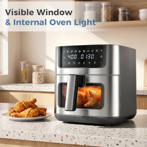 Image of DUMOS 6.34QT Air Fryer, Airfryer 8-in-1 with Viewing Window