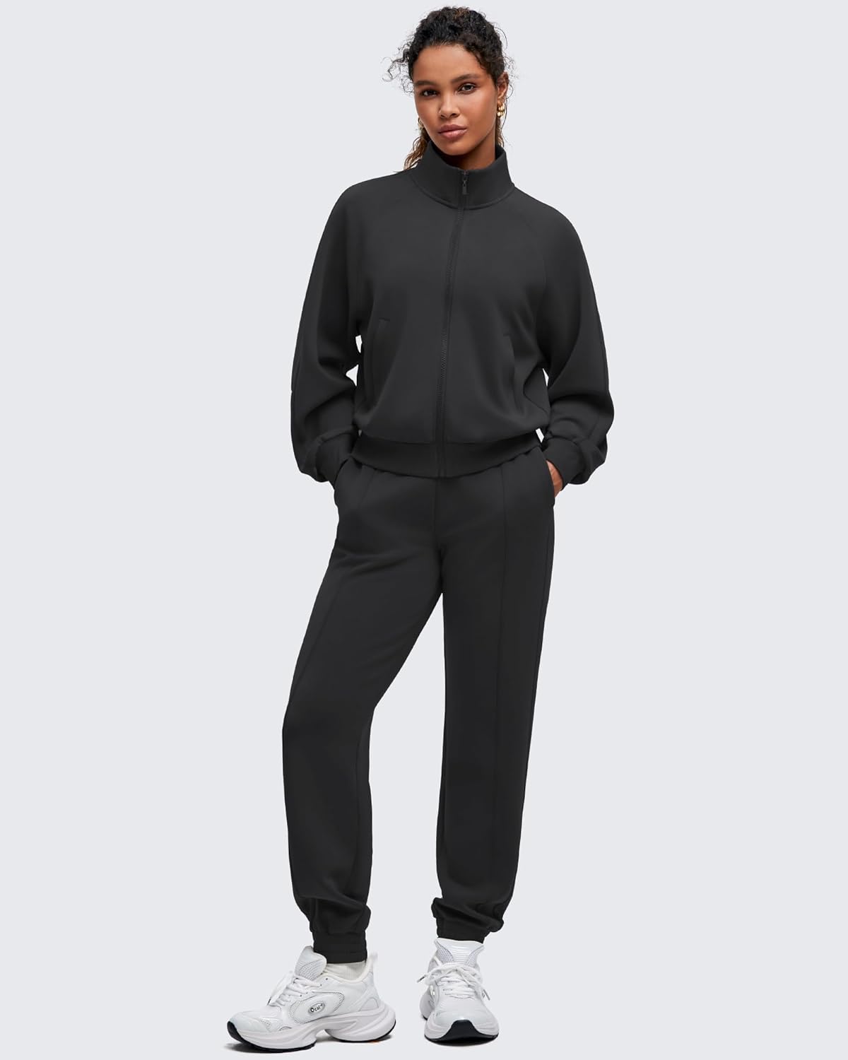 G4Free Smoofit Modal Soft Women's Zip Up Jackets Loose Fit Mock Neck Casual Tops with Pockets - Image 7