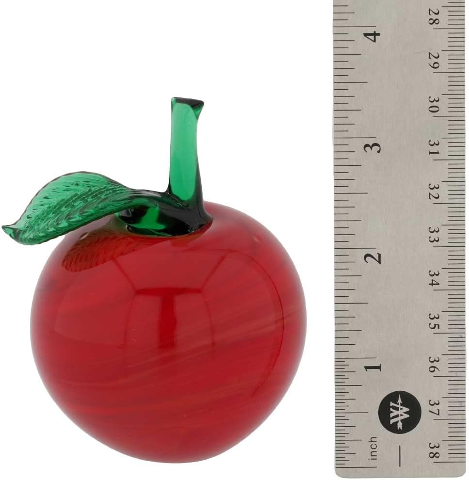 Glass Of Venice Murano Glass Apple Figurine - Red