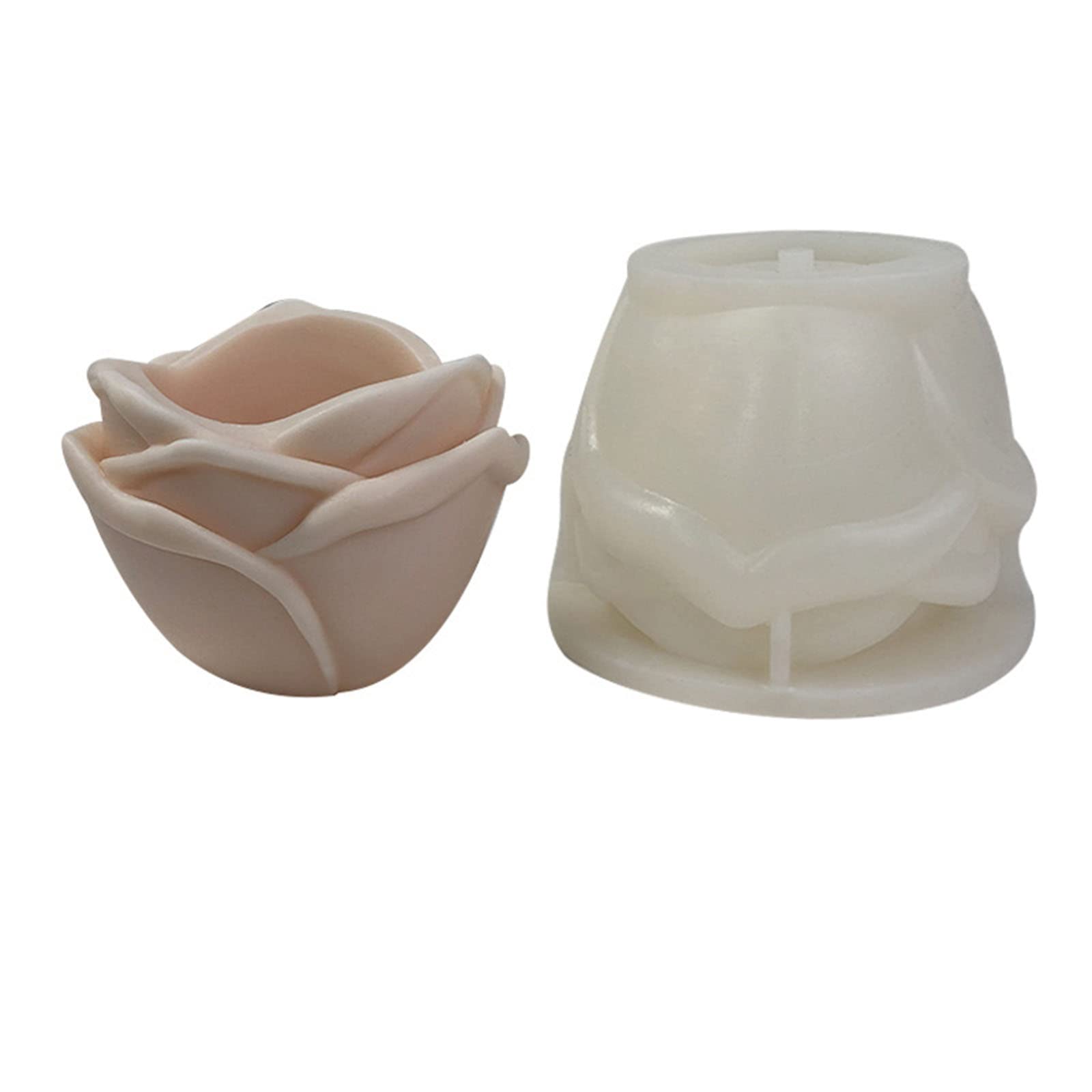 Kalttoy Rose Shaped Concrete Flowerpots Silicone Mold Rose Shaped Molds Cement for Hand-Making Plant Flowerpots Flower Pots Mold
