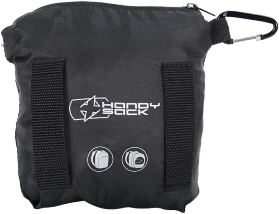 Automotive Oxford - Handy Sack, 15L (3.96 Gal.) Backpack, Foldaway to 6" x 6", Black