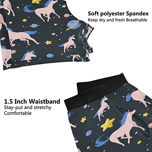Ropa interior elástica ultrasuaves calzoncillos diseño espacio y unicornio 4
