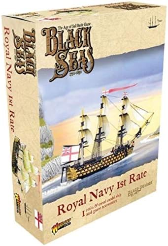 Black Seas Royal Navy First Rate - Age of Sail Combat Wargame  Contains 1x Resin & Metal 1/700th Scale HMS Miniature  Master and Commander British Fleet - Warlord Games 792411003