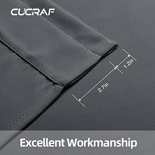 Cucraf Blackout Curtains 63 Inches Long, Room Darkening Window Curtain Panels, Rod Pocket Thermal Insulated Solid Drapes For Bedroom Living Room, 52X63Inch, Dark Grey, Set Of 2 Panels #TOP4