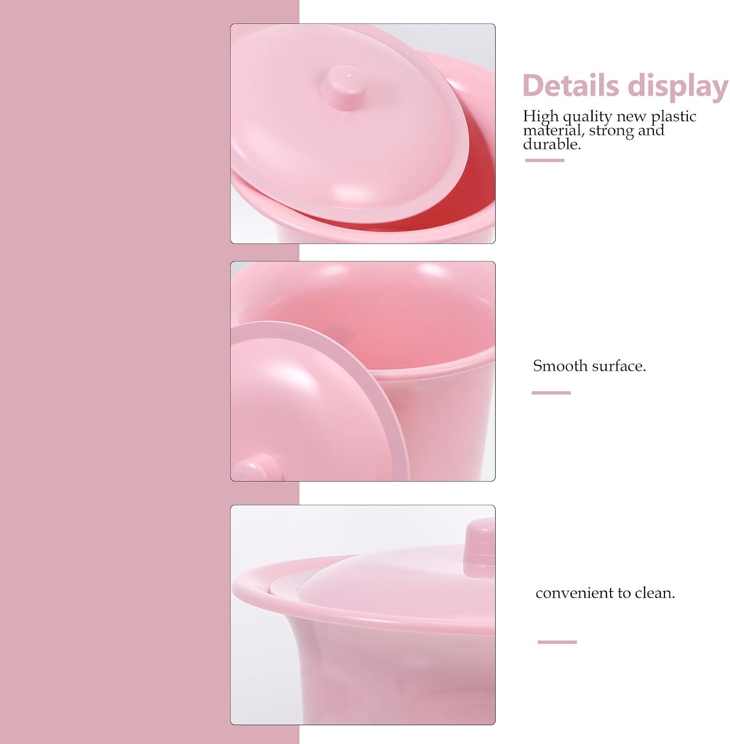 Plastic Bedpan with Lid, Spittoon Chamber Pot and Elderly, Home Urinal Container for and Bathroom Use, Random Color
