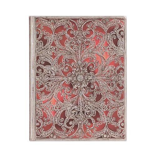 Garnet Ultra Unlined Softcover Journal, 176pg, 100GSM by Paperblanks (Silver Filigree Collection)
