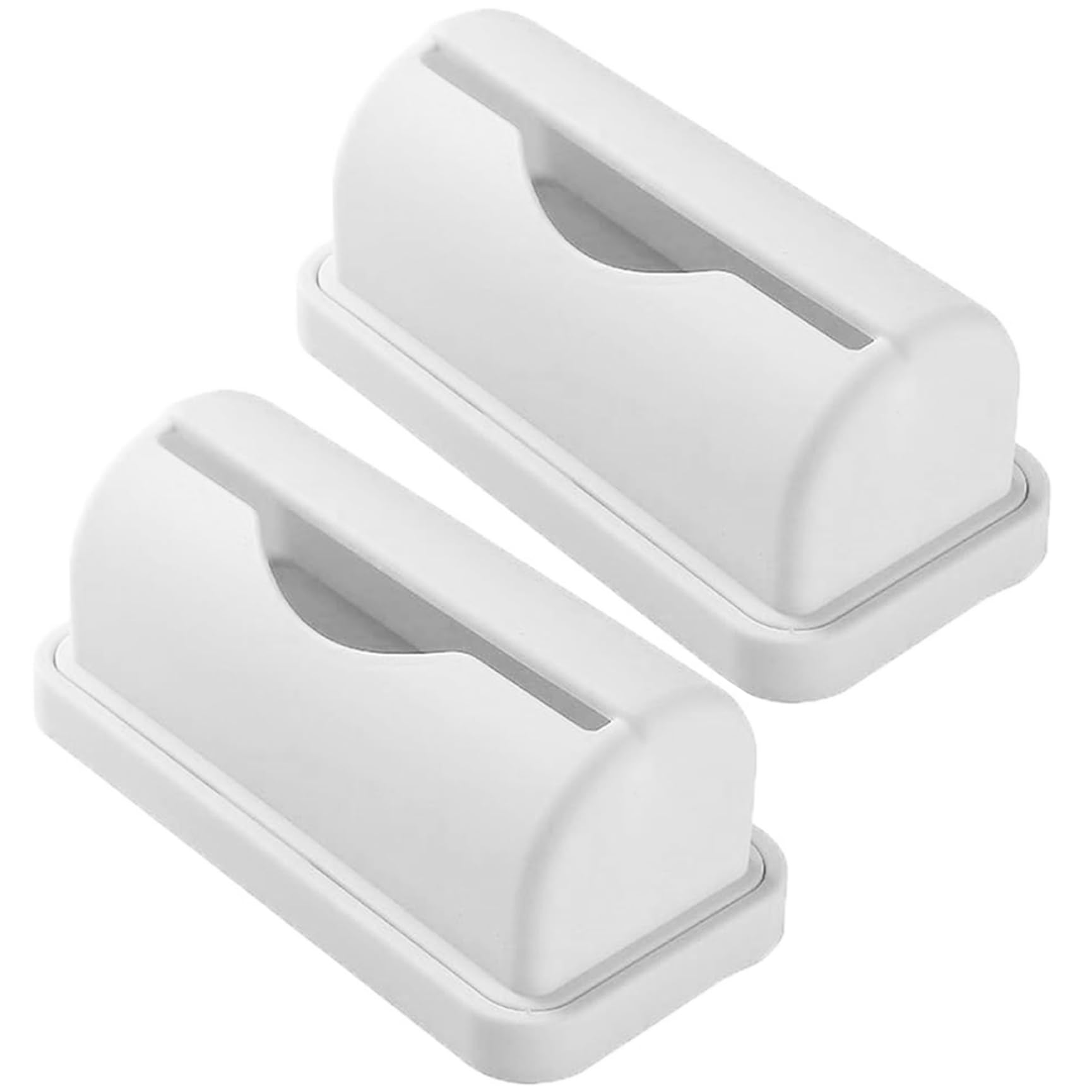 Yeaxxsqy 2Pcs Plastic Adhesive Mount Trash Bag Dispenser 6x3, Reusable Trash Bag Holder for Wall/Cabinet/Garbage Bottom