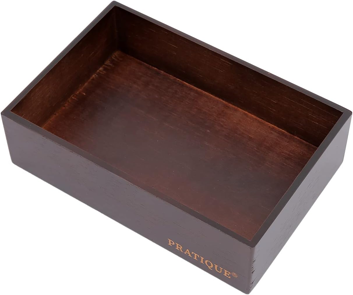 Bamboo Drawer Organizer – Kitchen Utensil Organizer Silverware Tray Cutlery Holder，Office Desk Supplies and Accessories,8.9 * 5.9 * 2.6,Nut-brown