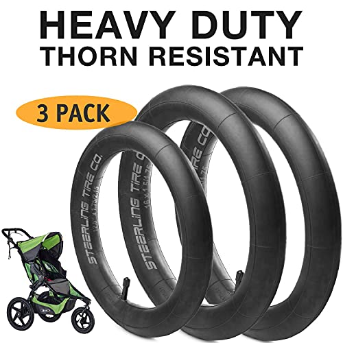 Two 16'' X 1.5/1.75 R And One 12.5'' X 1.75/2.15 F Premium Explosion Proof Inner Tire Tube For All Bob Revolution & Stroller Strides - Bob Stroller Tire Replacement Set [3 Pack] Steerling Tire Co. #TOP6