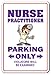 NURSE PRACTITIONER Parking Sign gag novelty gift funny aprn medical health care