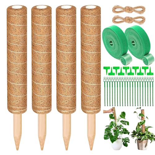 Aileem Moosstäbe 122+63 Cm - Biegsame Rankhilfen Für Kletterpflanzen