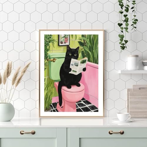MIRCVSH Black Cat Paint by Numbers for Adults with Framed Canvas-with Wooden Easel,Paint by Number on Canvas,DIY Acrylic Oil Painting Kits with Brushes Nice Gift Box for Home Wall Decor(12x16 Inch) by MIRCVSH - Used condition - Image 4