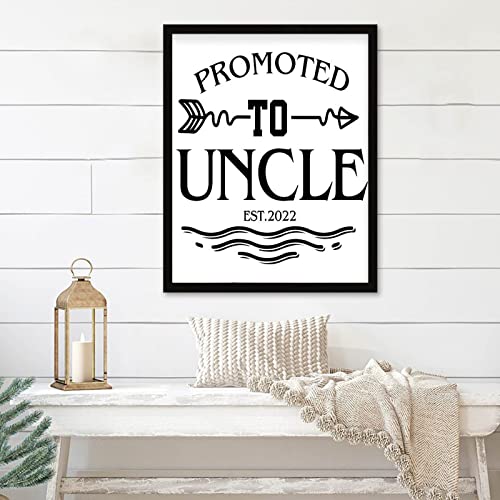 Souvenir Promoted to Uncle panneau bois encadré future naissance