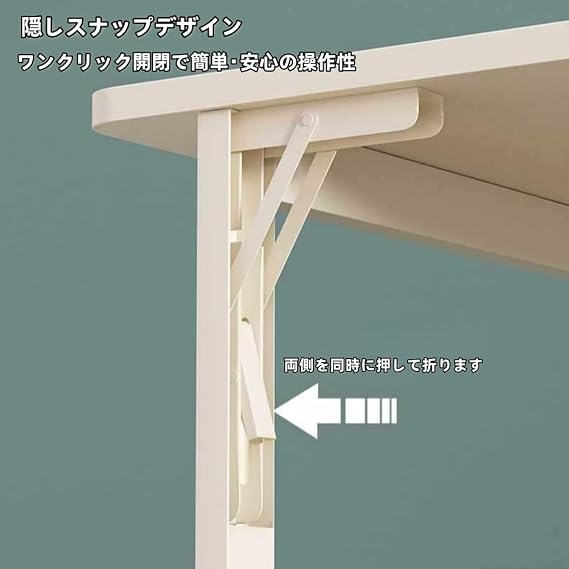 Foldable Wall Table Space Saving Easy Installation Desk Family Kitchen Dining White