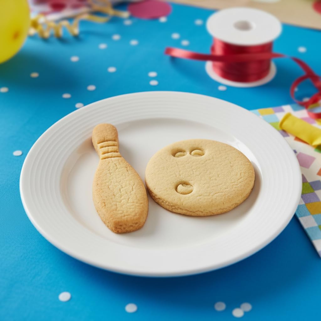 Bowling Pin and Bowling Ball cookie cutters, 2 pieces - Bakerlogy - Image 3