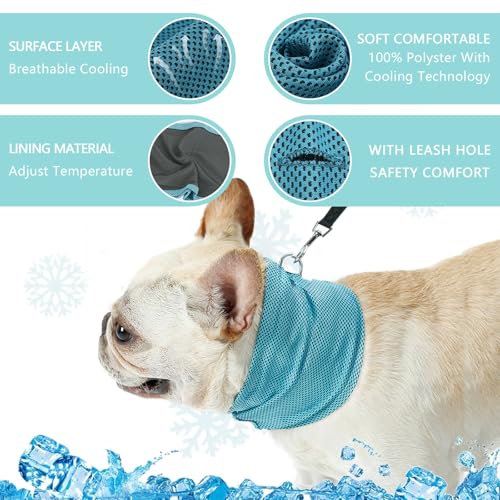 Chumix Hunde Halstücher Kühlend, Kühlhalsband für Hunde, Halstuch Hund, Sommer Kühlung Hundehalstuch, Hundehalsband Kühlend, Kühlende Bandana Hund, für Kühlhunde im Sommer, Größe M(45x13cm)