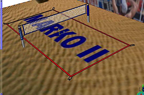 Linien für Beachvolleyball Spielfeldmarkierung 8 x16 9x18 verstellbar Volleyball Bandes (Blau)