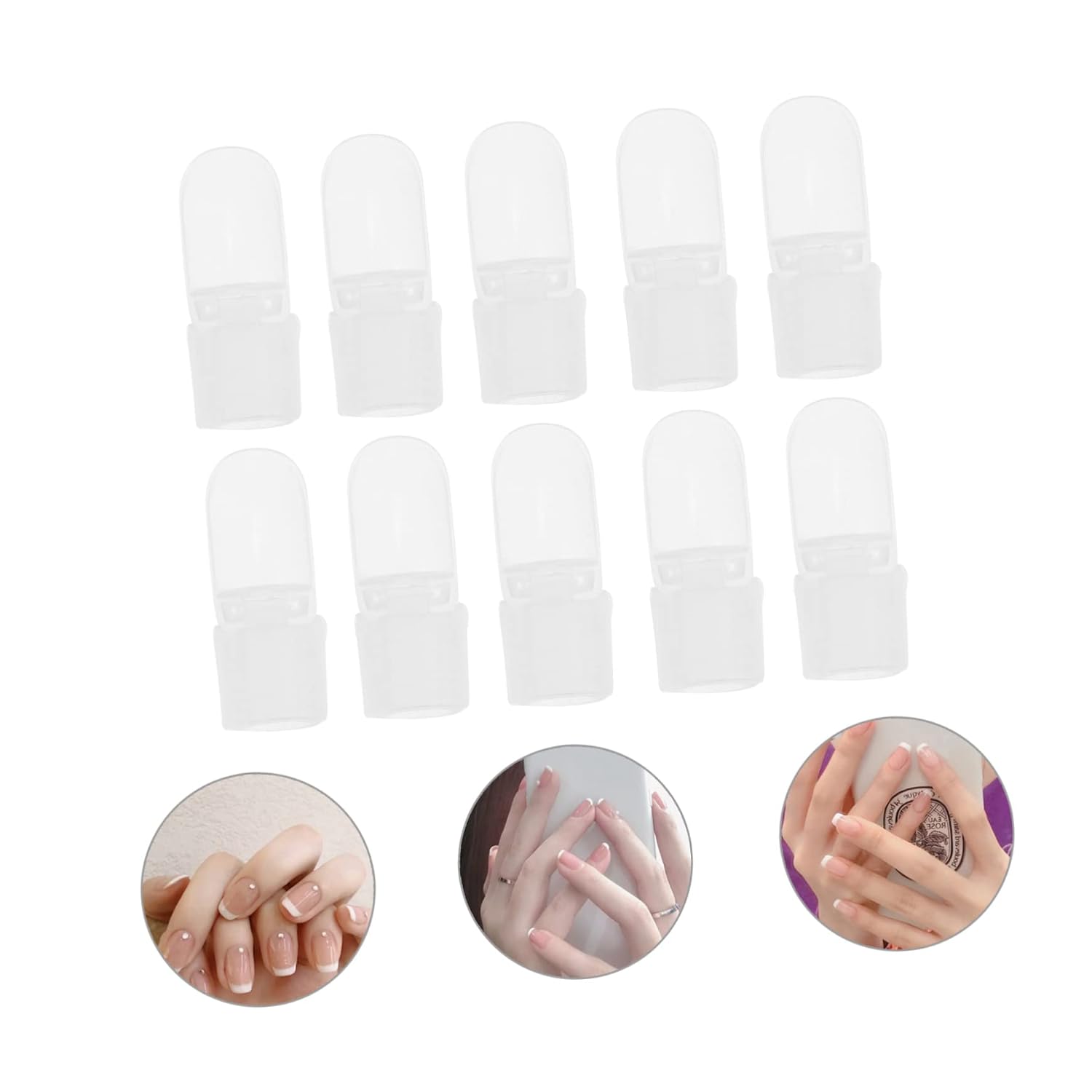Ipetboom 60pcs Nail Polish Protector Tips Scratch-resistant Varnish Covers for Nail Art and for Women Girls