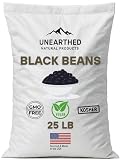 Unearthed Black Beans 25 lbs – Non-GMO, Kosher, Gluten-Free, Vegetarian-Friendly - Dried Black Beans Rich in Fiber & Protein, Low Sodium, Ideal for Healthy Diets & Mexican Dishes