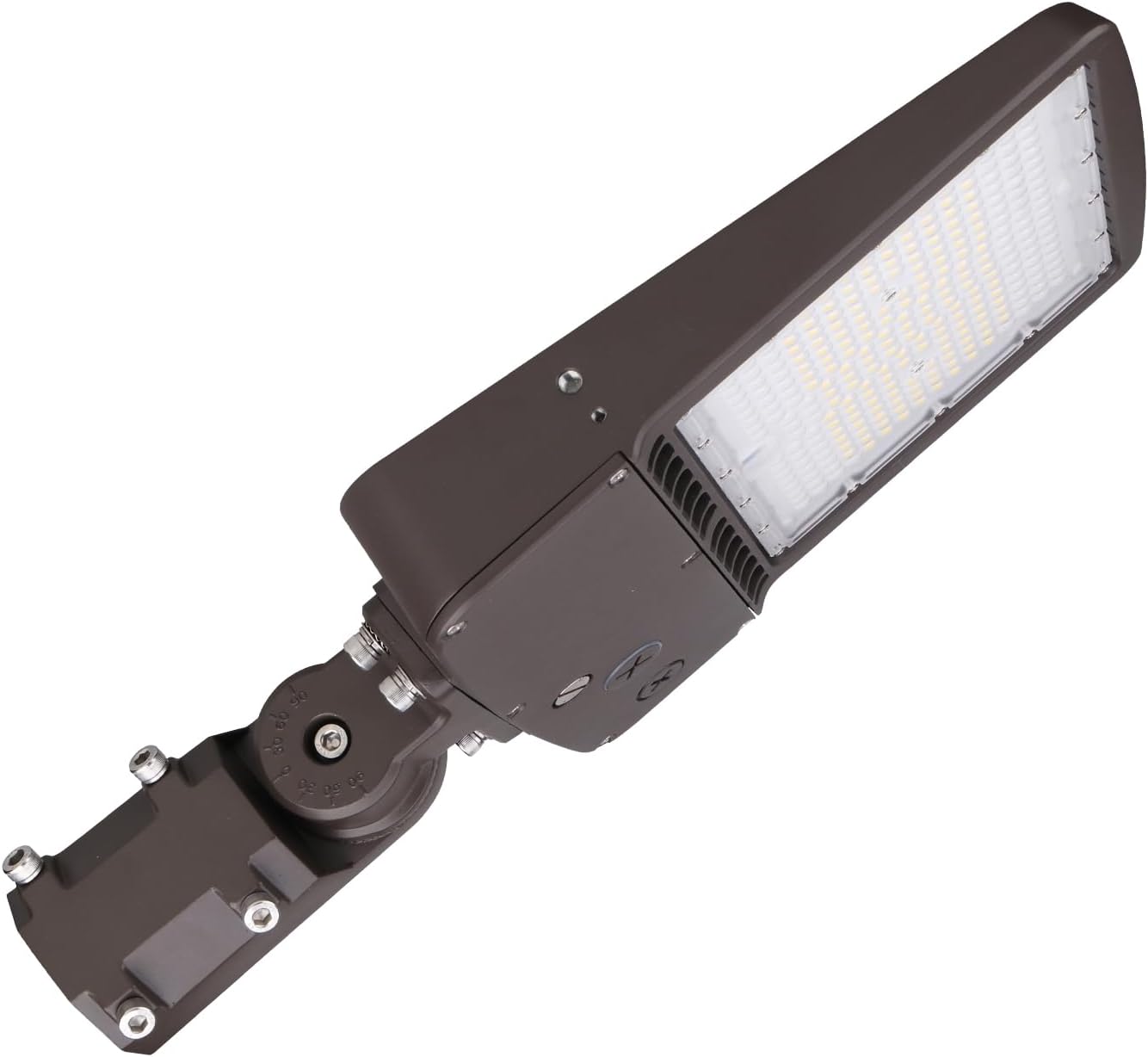 OSTEK 150W LED Parking Lot Light with Dusk to Dawn Photocell, 20KV Surge Protection, 5000K 21000LM LED Shoebox Lights with Slip Fitter Mount- Outdoor Pole Area Street Light, AC100-277V
