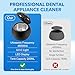 SAYCLO Dental Ultrasonic Retainer Cleaner - 48kHz Dental Cleaning Pod for Denture, Braces, Mouth Guard, Toothbrush Heads, Jewelry, 4 Modes Retainer Cleaner Machine with Digital Timer & 200ML,Black