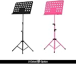 Portable Metal Music Stand Detachable Musical Instruments for Piano Violin Guitar Sheet Music Pink