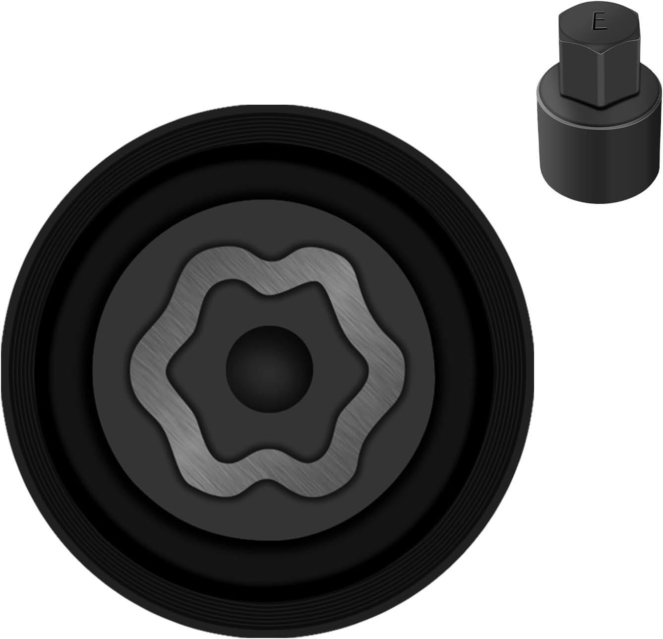 E-Wheel Locking Nut Key Compatible with Toyota Models, Lexus, Tacoma, Wheel Lock Nut Socket Adapter, Anti-Theft Lug Removal Tool, Socket Remover Repair Tool