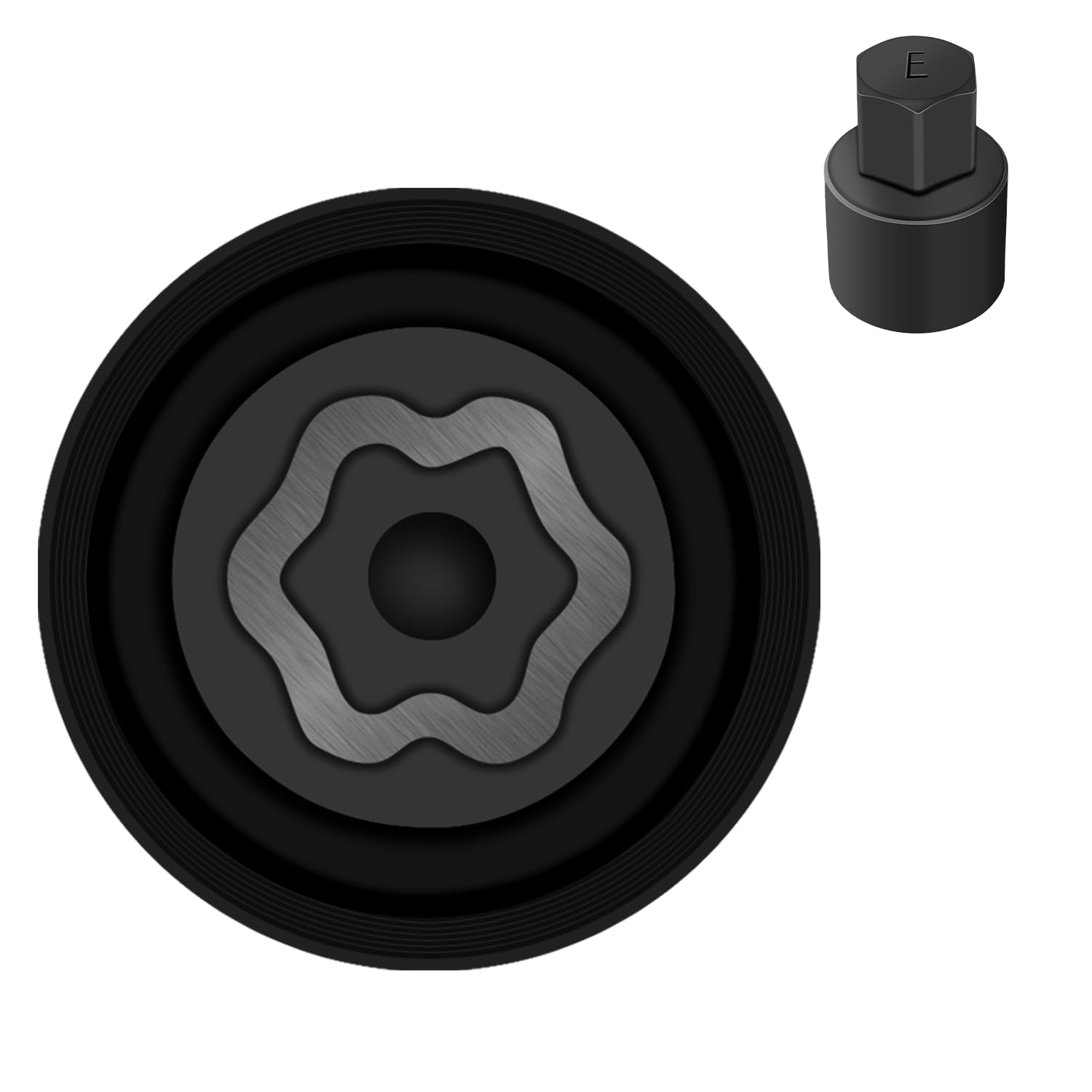 Jeuclel E-Wheel Locking Nut Key Compatible With Toyota Models, Lexus, Tacoma, Wheel Lock Nut Socket Adapter, Anti-Theft Lug Removal Tool, Socket Remover Repair Tool