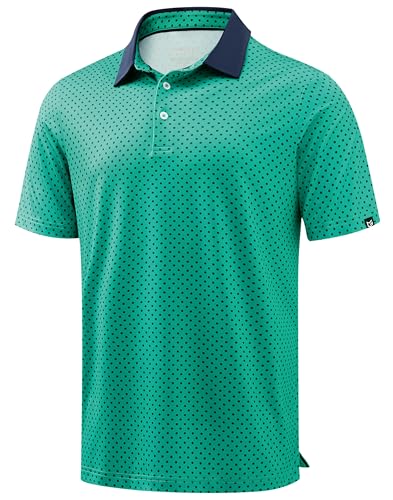 Image of Men's Golf Polo Shirts Dry Fit Performance Moisture Wicking Casual Print Golf Shirts for Men Breathable