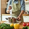 Cordless Hand Blender, UTALENT Variable Speed Immersion Blender Rechargeable, with 500ml Chopper, 600ml container, Egg Whisk, for Smoothies, Baby Food and Soups White