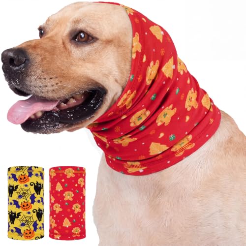 Image of Nanaki Christmas Dog Calming Hoodie Dog Hematoma Ear Wraps for Dogs