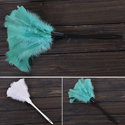 Turkey Feather Dusters For Cleaning, 2Pcs Reusable And Washable Dust Duster Feather Cleaning Tools Sweep Feather With Black Handle For Home Office And Kitchen Car #TOP5